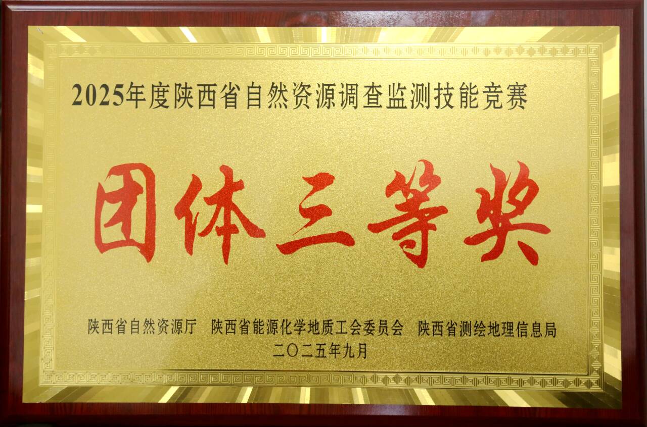我公司榮獲2025年陜西省自然資源調查監測技能競賽數據處理團體三等獎